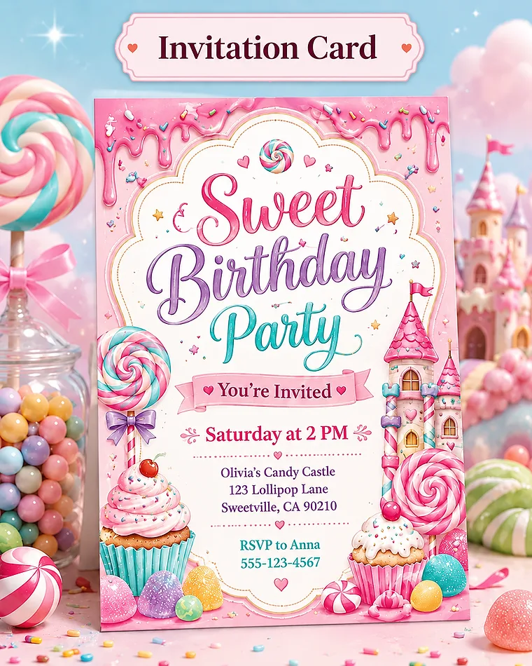 Party invitation template